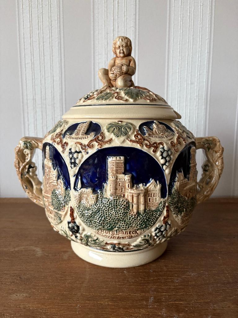 Vintage Gerz Bowle / Punchpot (4L), Antiek en Kunst, Antiek | Keramiek en Aardewerk, Ophalen of Verzenden