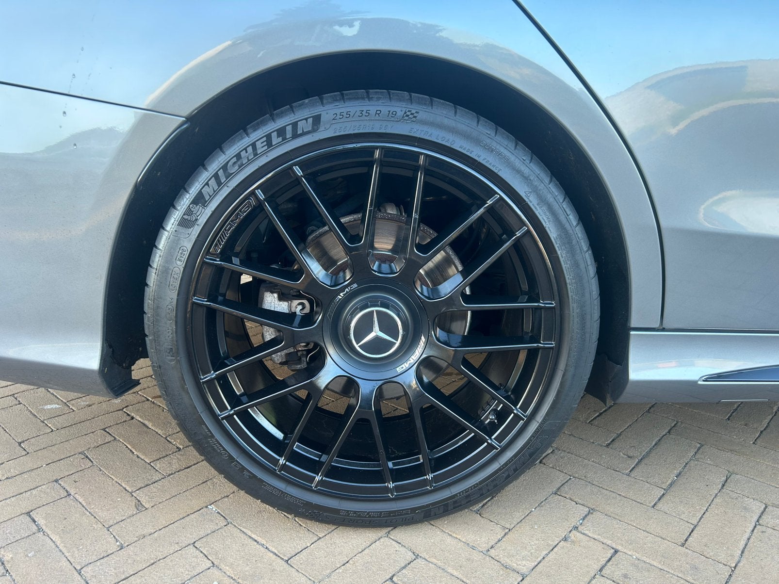 Mercedes w205 C63 S  AMG Breedset Velgen 19 inch 5x112, Auto-onderdelen, Banden en Velgen, Gebruikt, Banden en Velgen, Personenwagen