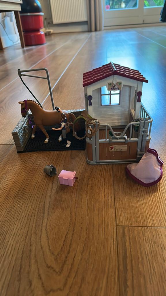 Schleich wasplaats met paardenbox 72177, Verzamelen, Ophalen of Verzenden, Zo goed als nieuw