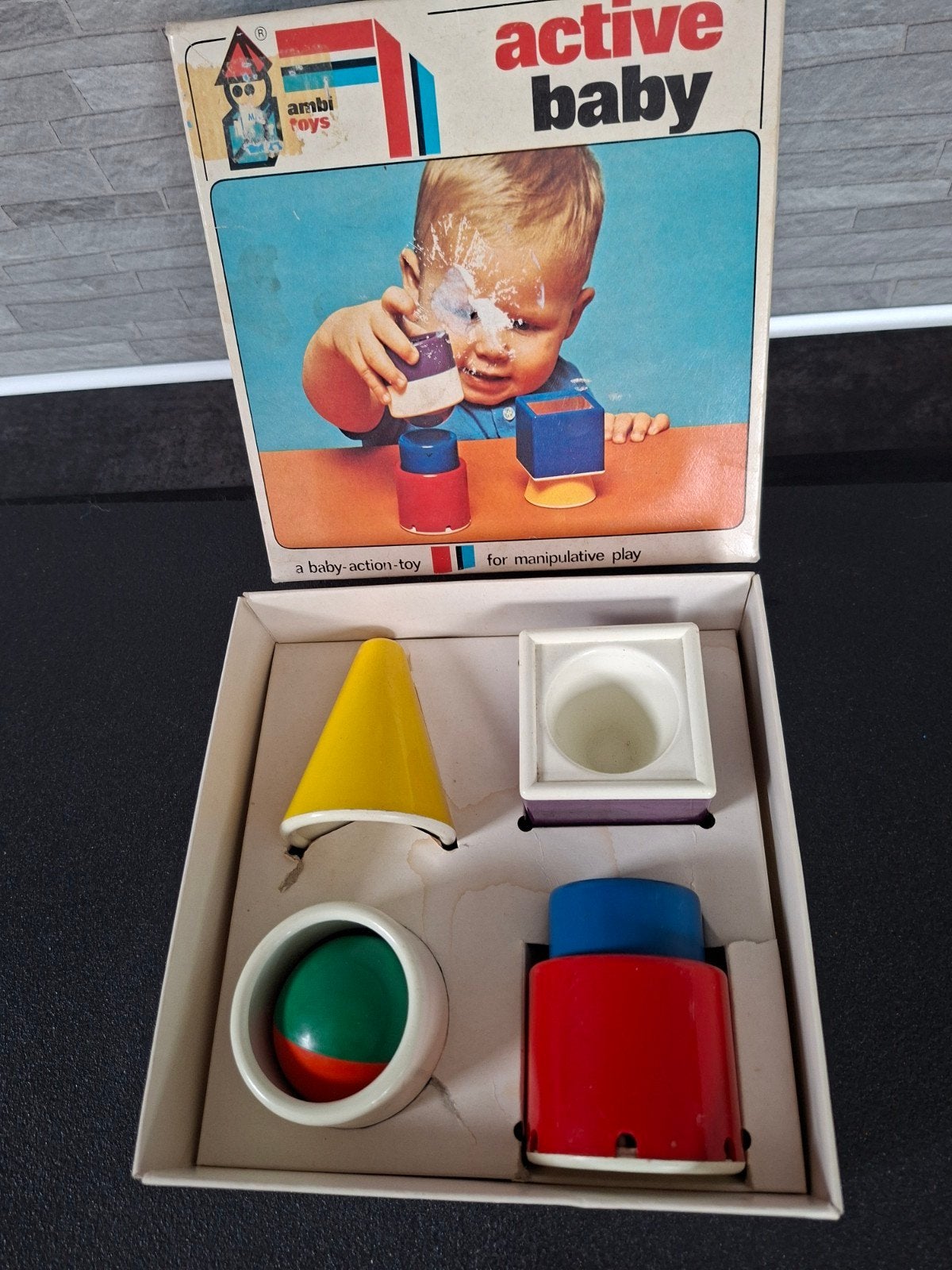Active baby ambi Patrick Rylands Toys vintage 1970 in doos, Ophalen of Verzenden, Overige typen