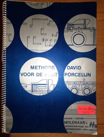 lesboek dwarsfluit: David Porcelijn: Methode voor de fluit, Gebruikt, Overige genres, Les of Cursus, Dwarsfluit of Piccolo