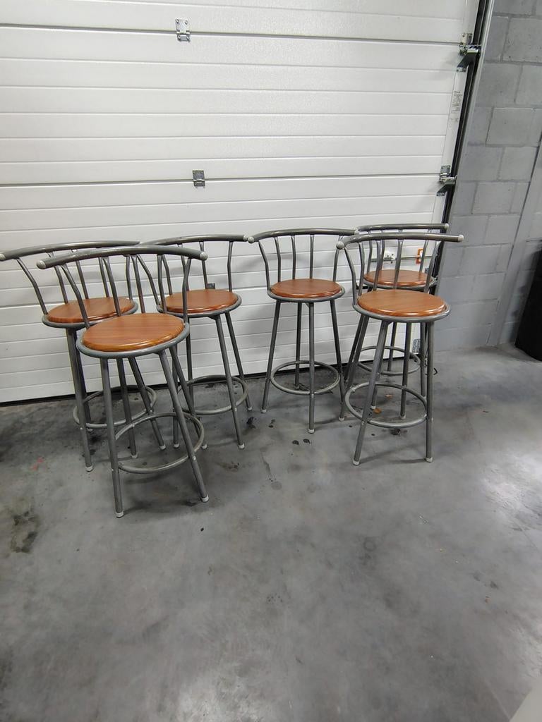 6 Barkruken, Huis en Inrichting, Barkrukken, Draaibaar, 5 krukken of meer, 60 tot 90 cm, Ophalen of Verzenden