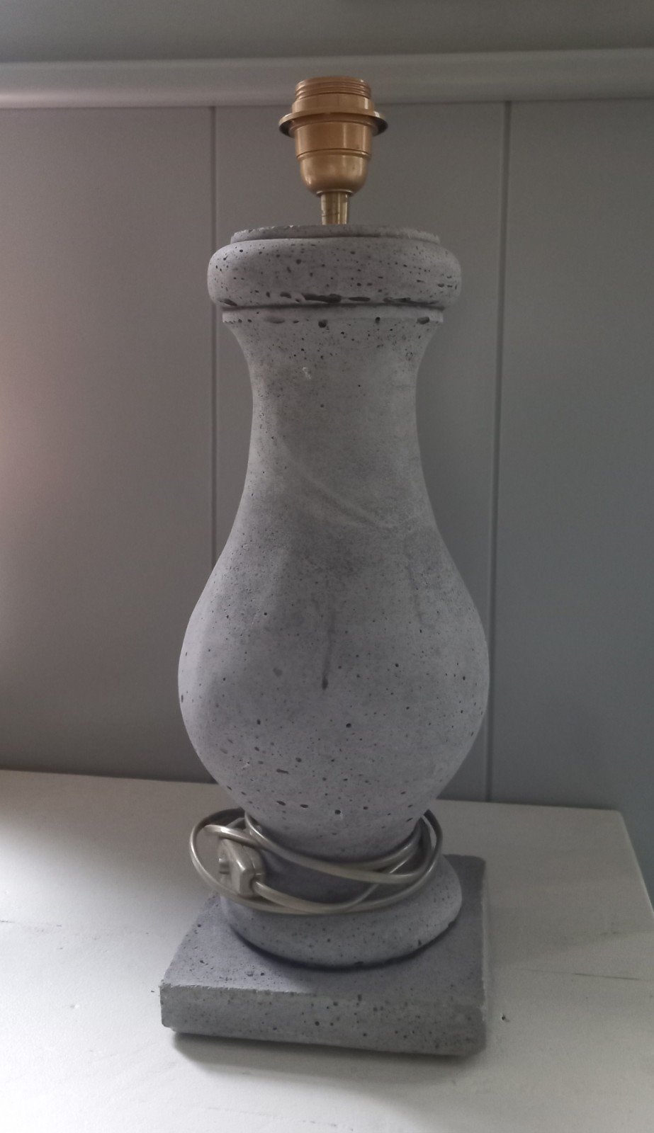 Balusterlamp van Het Hoogehuys Kessenich - 84 cm hoog, Huis en Inrichting, Ophalen, Gebruikt, Grijs, Schemerlamp