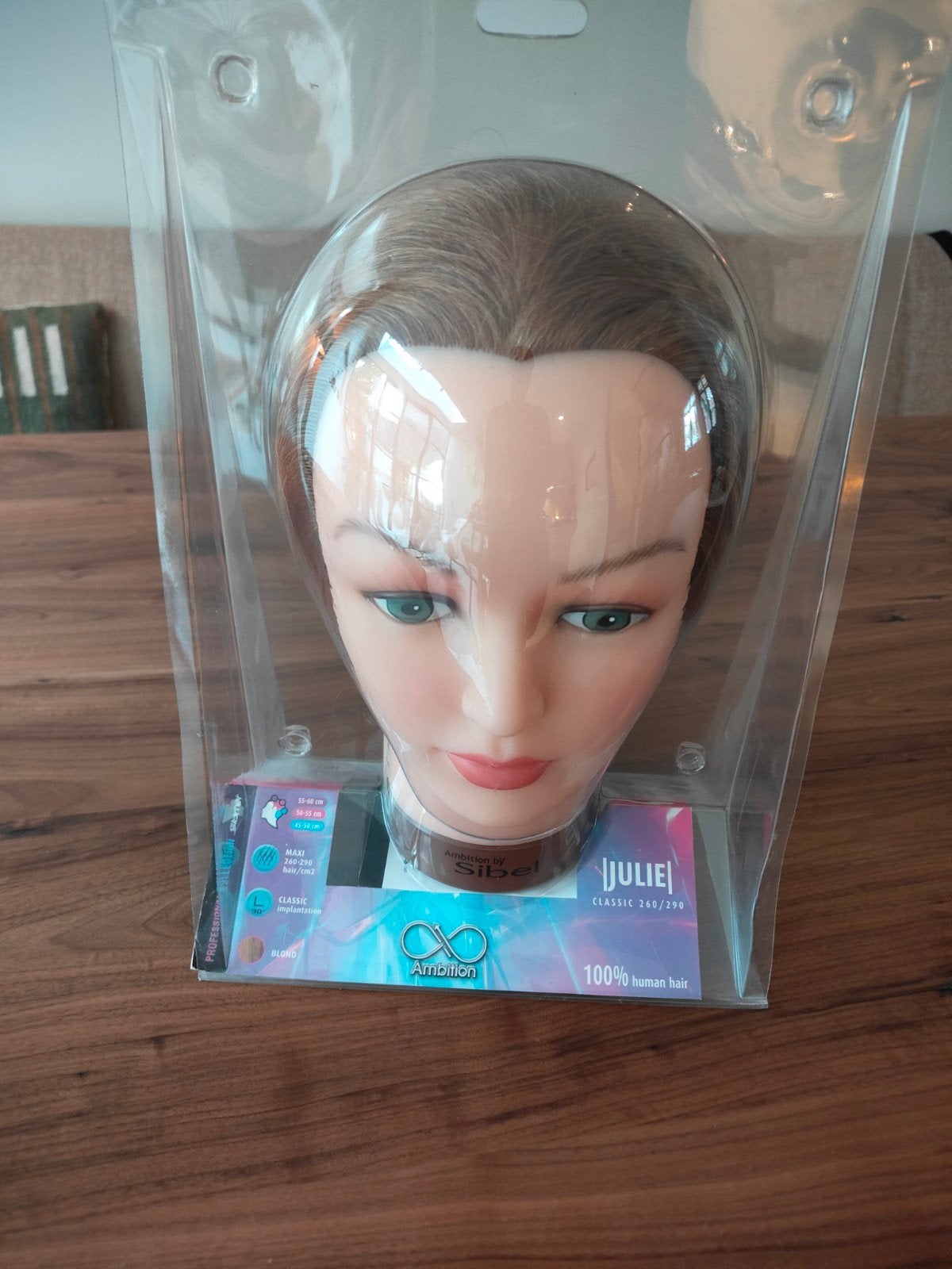 Kappers oefenhoofd Julie |100% echt haar | lang haar, Ophalen of Verzenden, Zo goed als nieuw