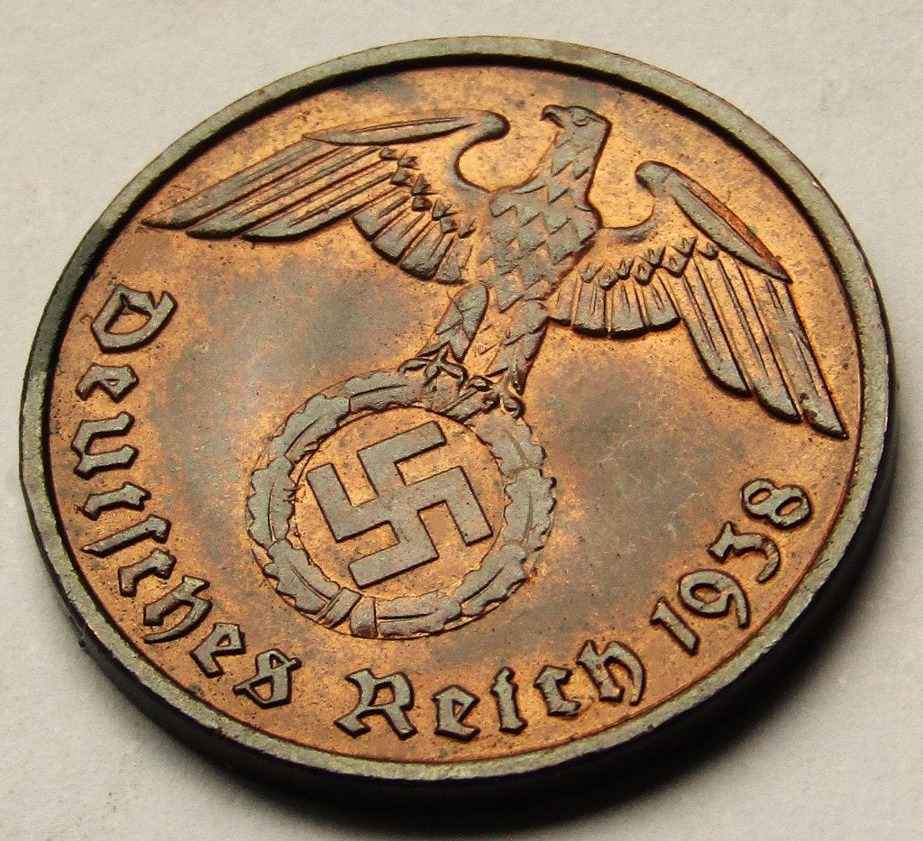 **  1938-D -Duitsland - 2 Reichspfennig 1938 met swastika **, Verzenden, Duitsland, Losse munt