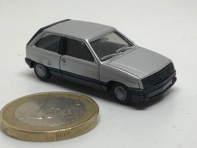 Opel Corsa A Hatchback Zilver, Herpa, Ophalen of Verzenden, Gebruikt, Auto, Herpa