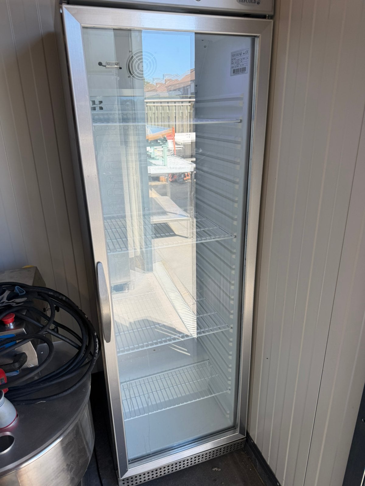 Rvs display, koelkast te koop, Witgoed en Apparatuur, Vriezers en Diepvrieskisten, Ophalen, Zo goed als nieuw, Minder dan 60 cm