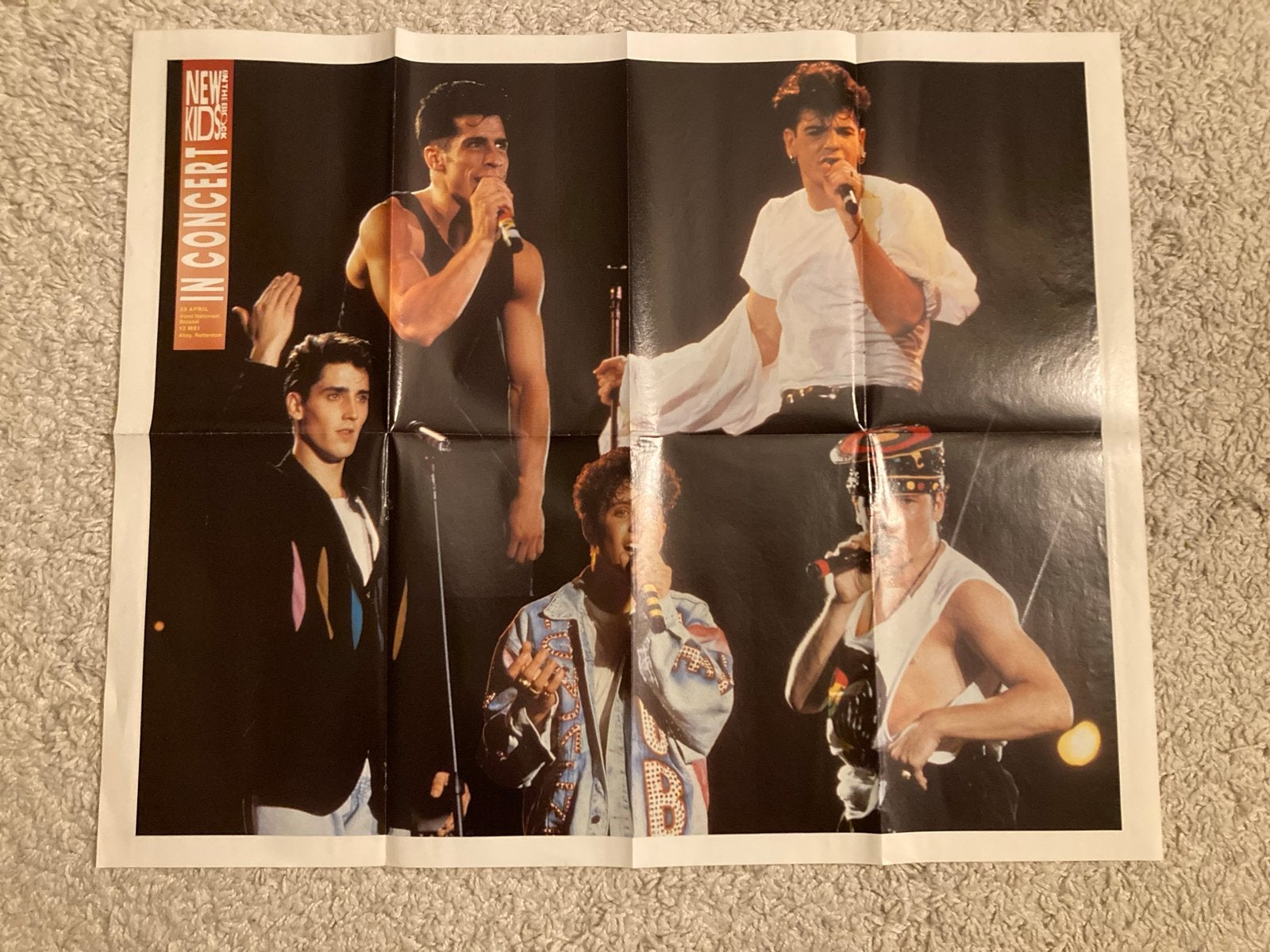 New Kids On The Block In Concert A2 Poster, Gebruikt, Rechthoekig Liggend, Ophalen of Verzenden, A1 t/m A3