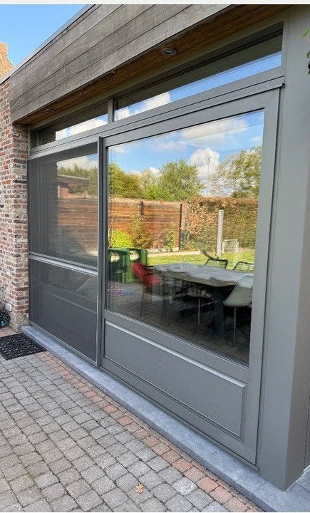 XXL Schuifpui Triple glas bezorgen factuur mogelijk, 225 cm of meer, Aluminium, Ophalen of Verzenden, Zo goed als nieuw