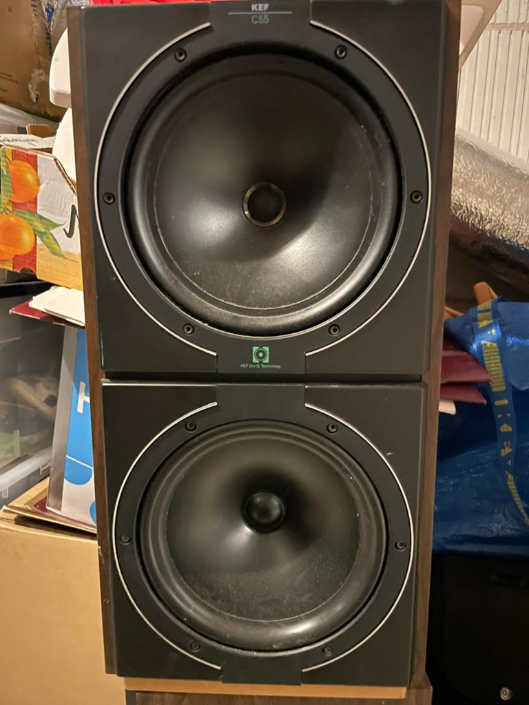 KEF C55 speakers, Ophalen, Gebruikt, Front, Rear of Stereo speakers, Overige merken