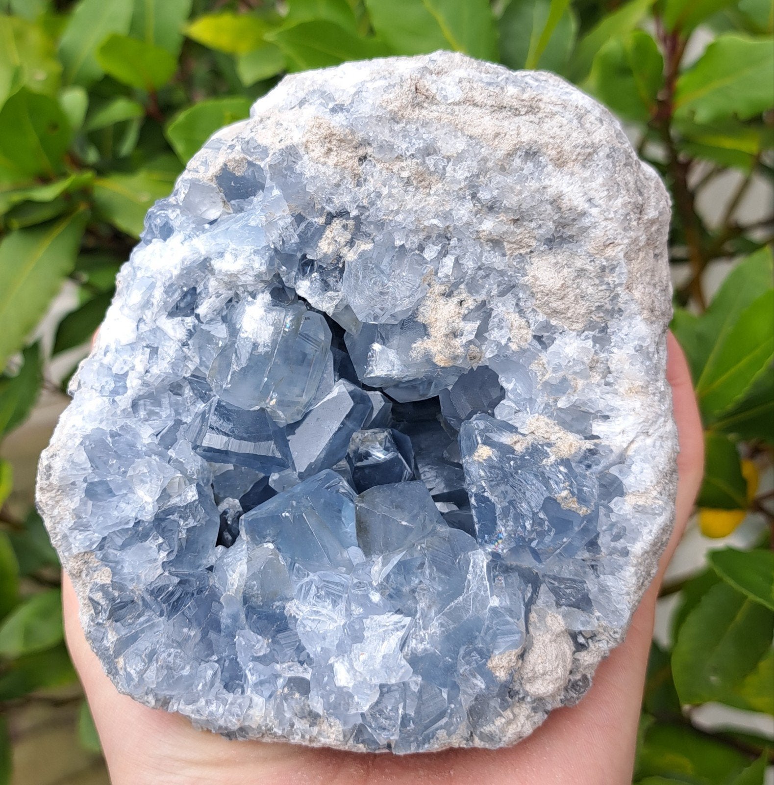 Prachtige Celestien met grote kristallen edelsteen mineralen, Ophalen of Verzenden