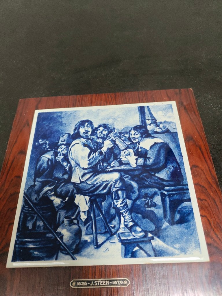 jubileum wandtegel met afbeelding van Jan Steen, Ophalen of Verzenden