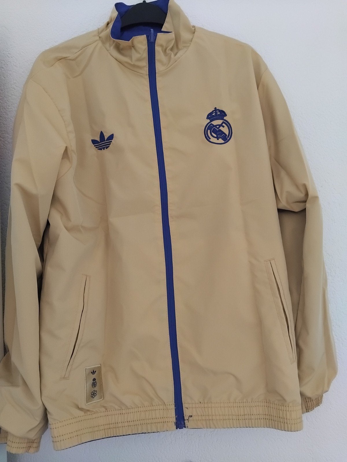 Real Madrid Dubbelzijdige Windbreaker, Kleding | Heren, Maat 52/54 (L), Blauw, Nieuw, Ophalen of Verzenden