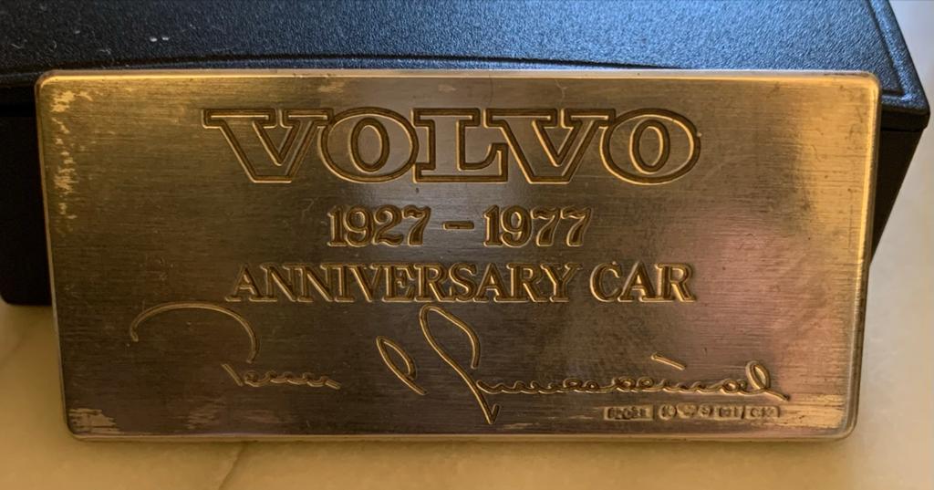 Zilveren 925 Volvo 1927-1977 Anniversary Car Plaquette, Ophalen of Verzenden, Gebruikt, Auto's