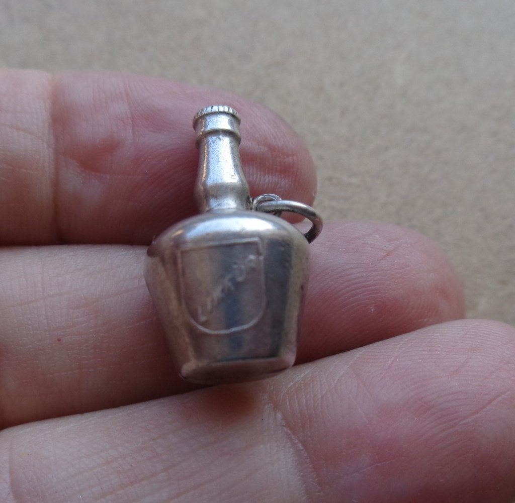 zilveren vintage bedel likeur fles [783], Overige merken, Verzenden, Zo goed als nieuw, 1 bedel