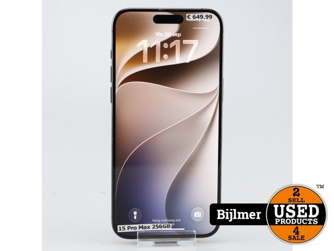 iPhone 15 Pro Max 256GB Black Titanium, Apple, Zo goed als nieuw, Support@apple.com, One Apple Park Way
Cupertino, CA 95014
United States