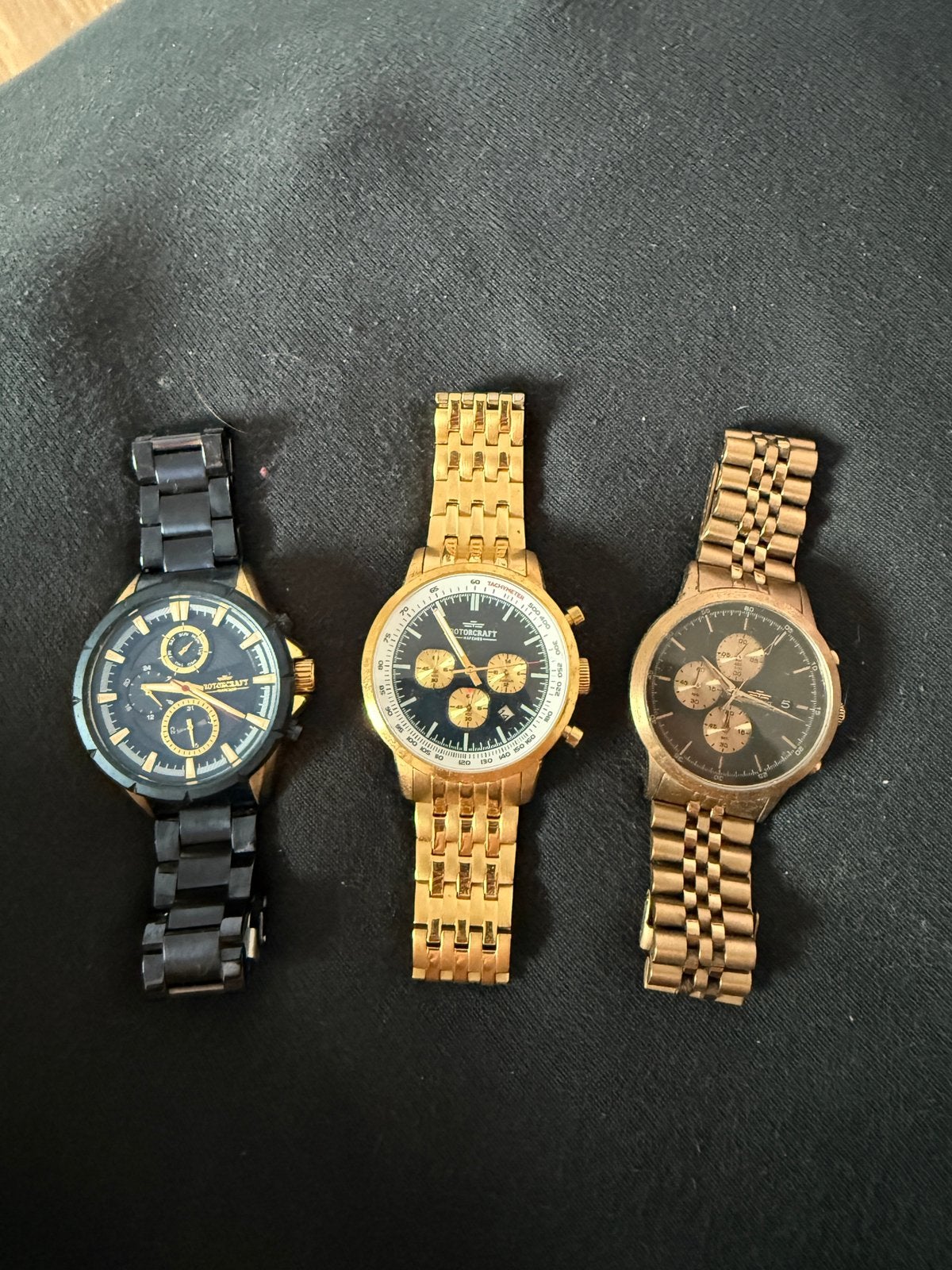 3 rotorcraft horloges prima staat, Overige merken, Staal, Staal, Polshorloge