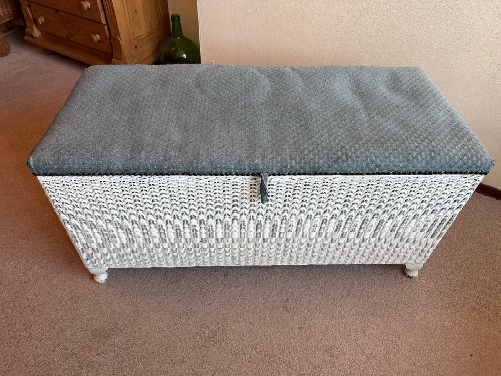 Vintage Lloyd Loom opbergbankje, Ophalen