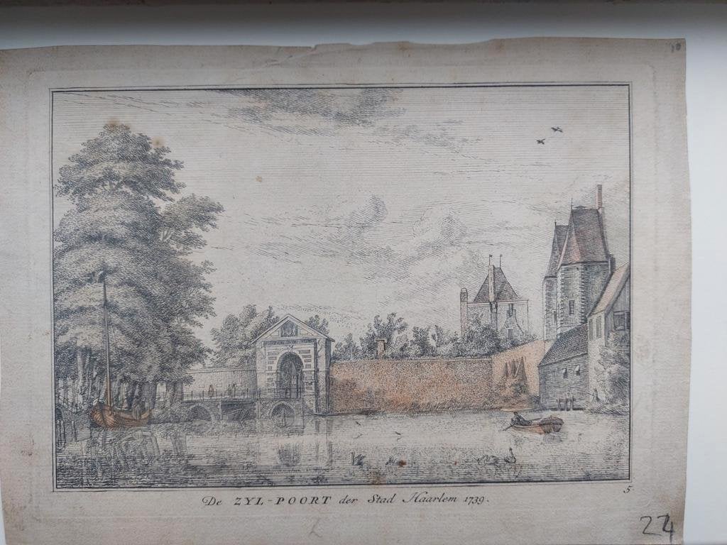 10 /  Zyl-poort / Zijlpoort der stad Haarlem in 1739, Antiek en Kunst, Ophalen of Verzenden