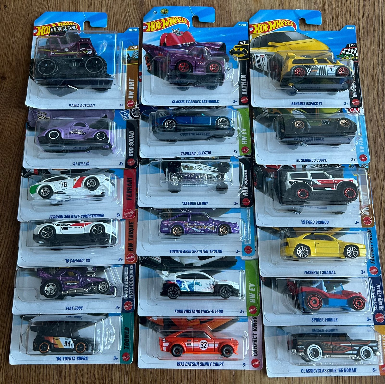 Hotwheels, 18 stuks, in blister, Ophalen of Verzenden, Zo goed als nieuw, Auto