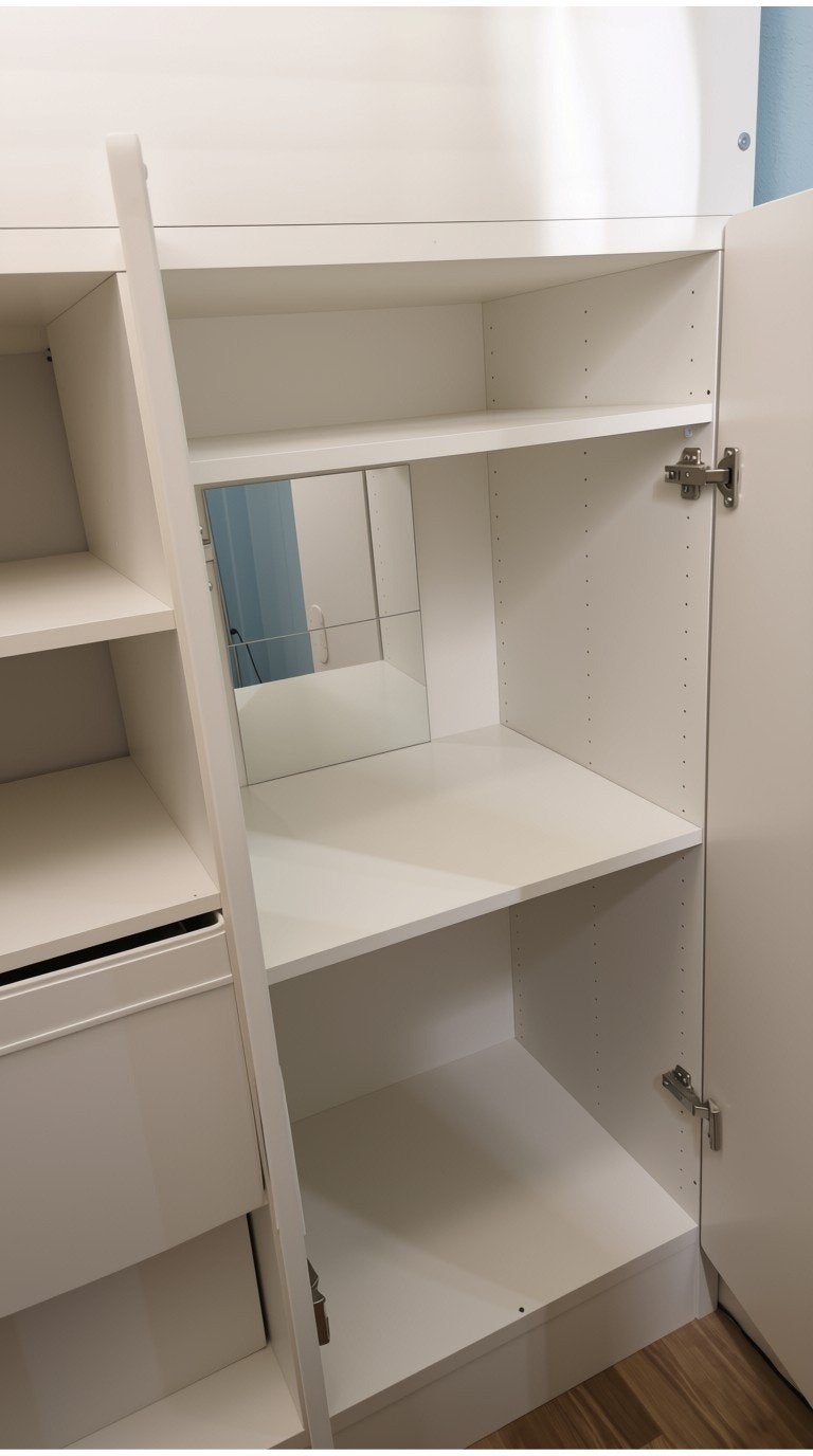 GRATIS IKEA SMÅSTAD Hoogslaper met bureau en 3 lades, Ophalen, Gebruikt, Eenpersoons, 210 cm