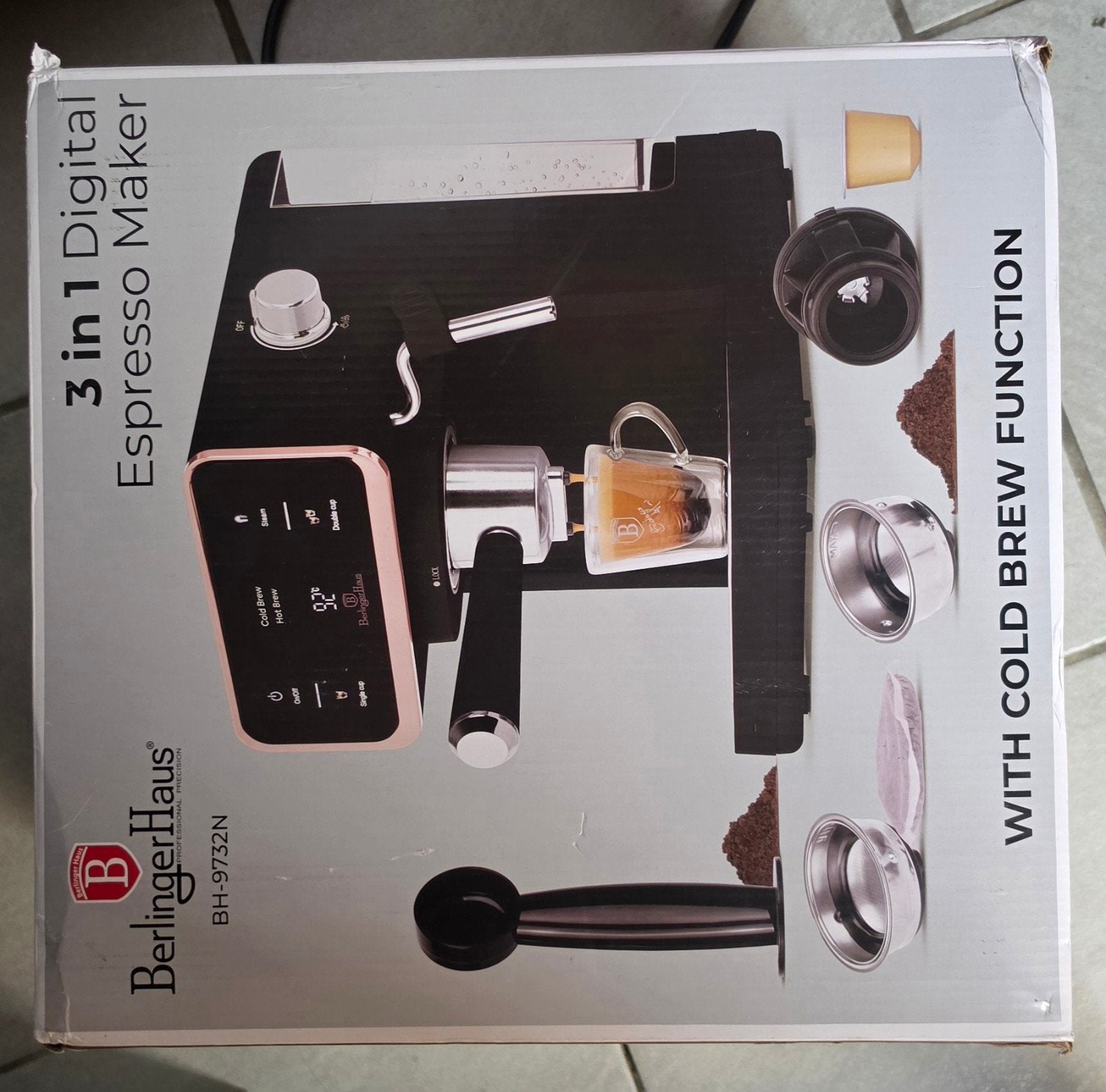 Nieuwe Berlinger Haus 3-in-1 Digitale Espressomachine, Ophalen of Verzenden, Nieuw, Combi
