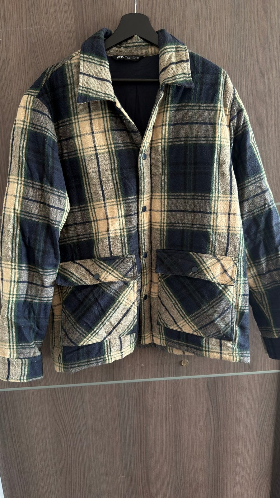 Zara geruit overshirt met voering - Maat L, Ophalen of Verzenden, Zo goed als nieuw, Maat 52/54 (L), Meerkleurig