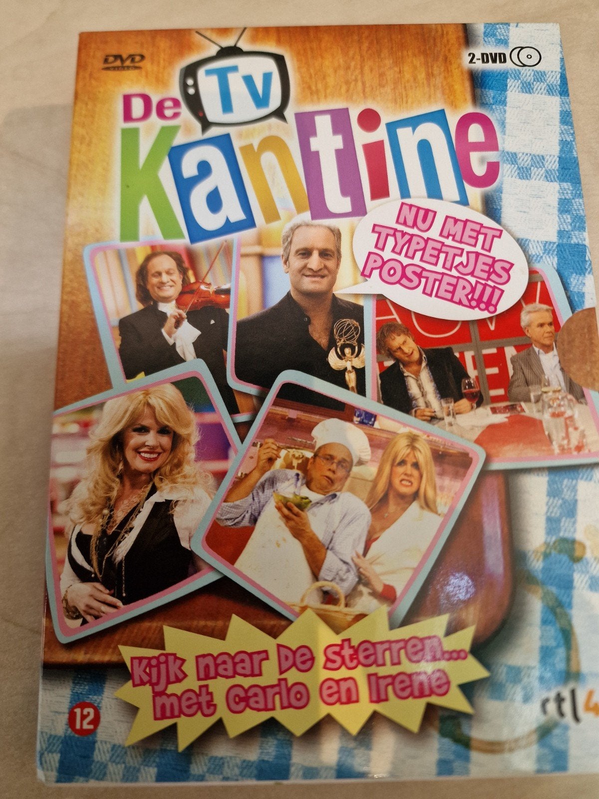 De TV Kantine - Kijk naar de sterren... met Carlo en Irene, Cd's en Dvd's, Gebruikt, Ophalen of Verzenden, Komedie, Inclusief boekje
