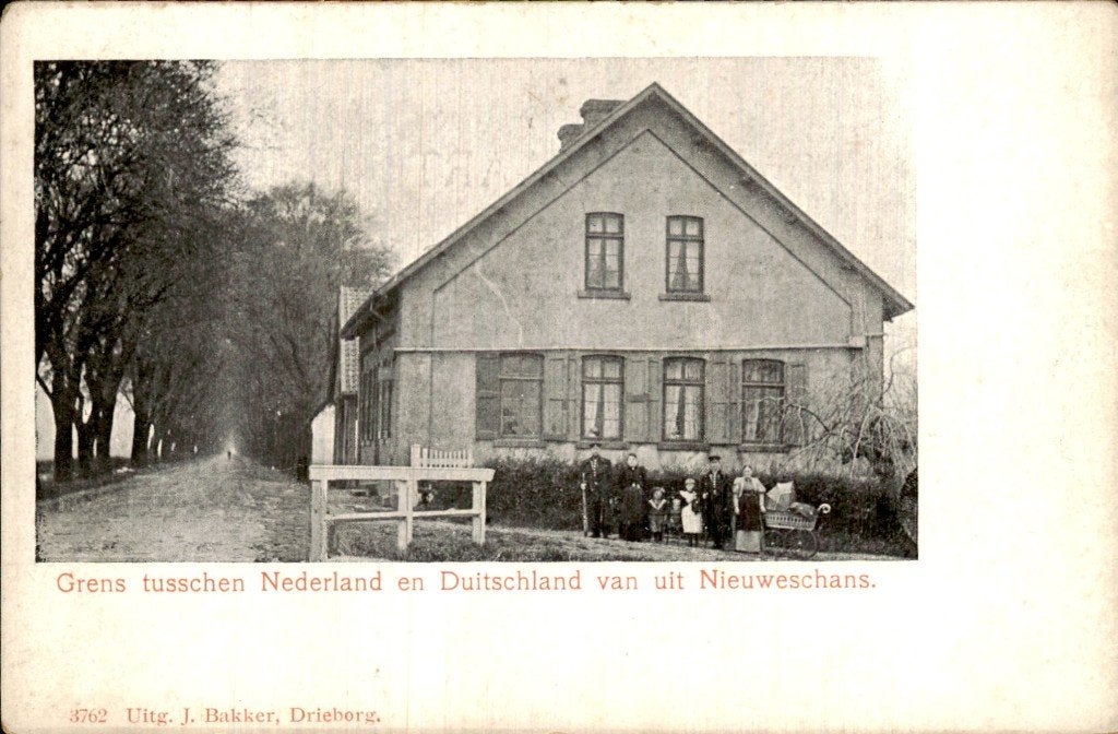 Nieuweschans - Grens - Nederland en Duitsland, Ophalen of Verzenden, Voor 1920, Ongelopen, Groningen