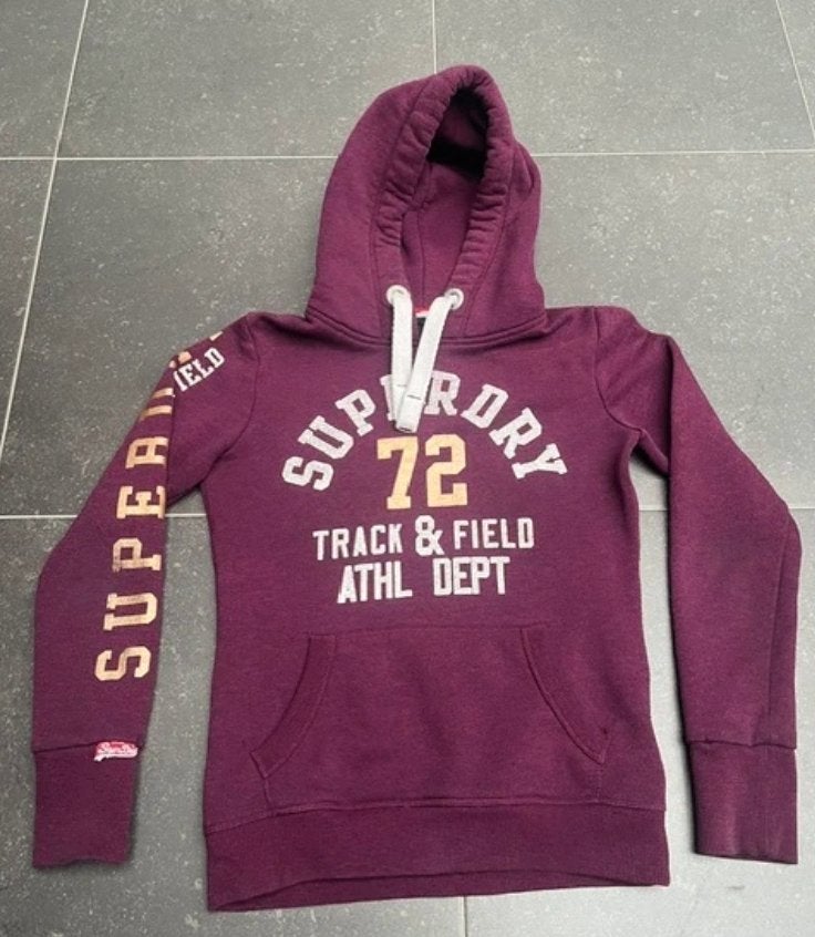 Superdry hoodie maat XS, bordeaux rood, Superdry, Ophalen of Verzenden, Maat 34 (XS) of kleiner, Gedragen