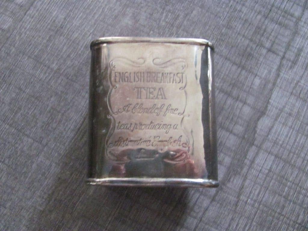Verzilverde theedoos - Engels, Antiek en Kunst, Ophalen of Verzenden, Zilver