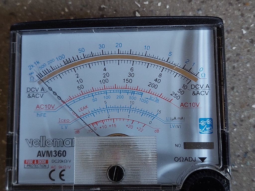Velleman AVM360 Analog multitester, Ophalen of Verzenden, Zo goed als nieuw, Multimeter
