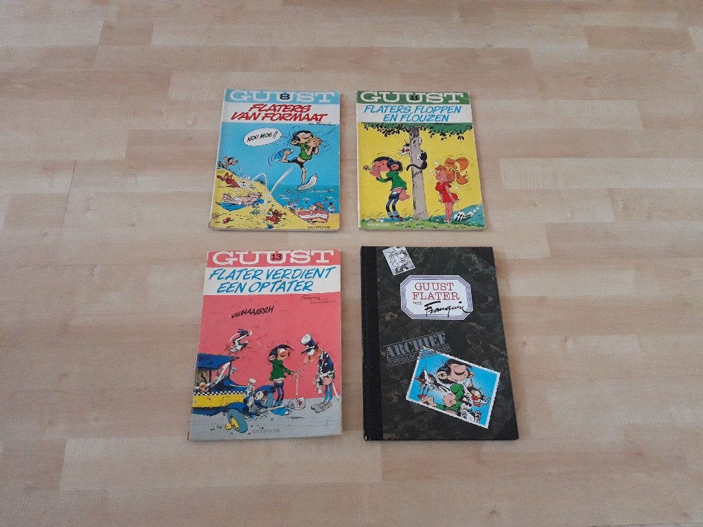 Diverse Guust Flater stripboeken, Meerdere stripboeken, Ophalen of Verzenden, Gelezen