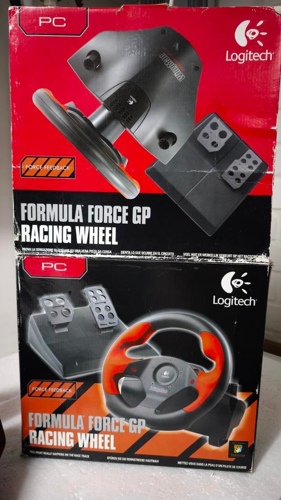 Logitech Racing Wheel met Pedalen | Force Feedback | Complee, Ophalen, 1 speler, Racen en Vliegen, Zo goed als nieuw