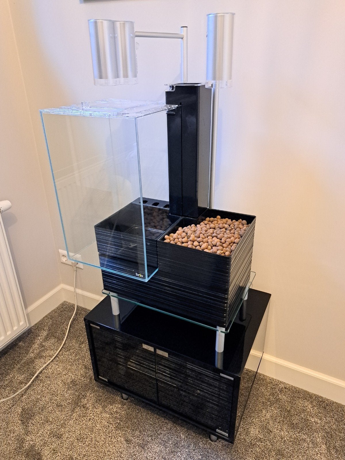 Brio aquarium / plantenbak met kabinetmeubel!, Ophalen, Zo goed als nieuw
