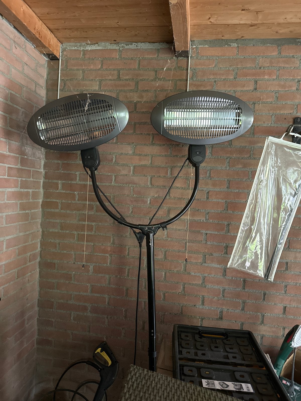 Terrasverwarmer op statief - Elektrisch, Ophalen, Gebruikt, Elektrisch, Vloer