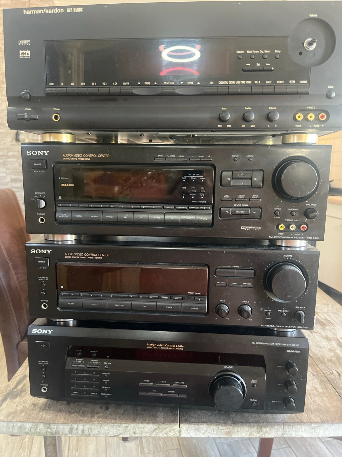 Harman/Kardon & Sony AV Receivers - Set van 4, Overige merken, Ophalen of Verzenden, 120 watt of meer, Gebruikt