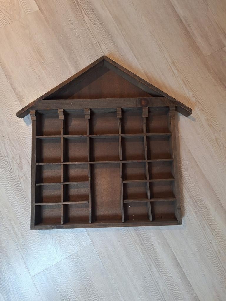 Houten letterbak / verzamelkastje in huisvorm, Ophalen of Verzenden