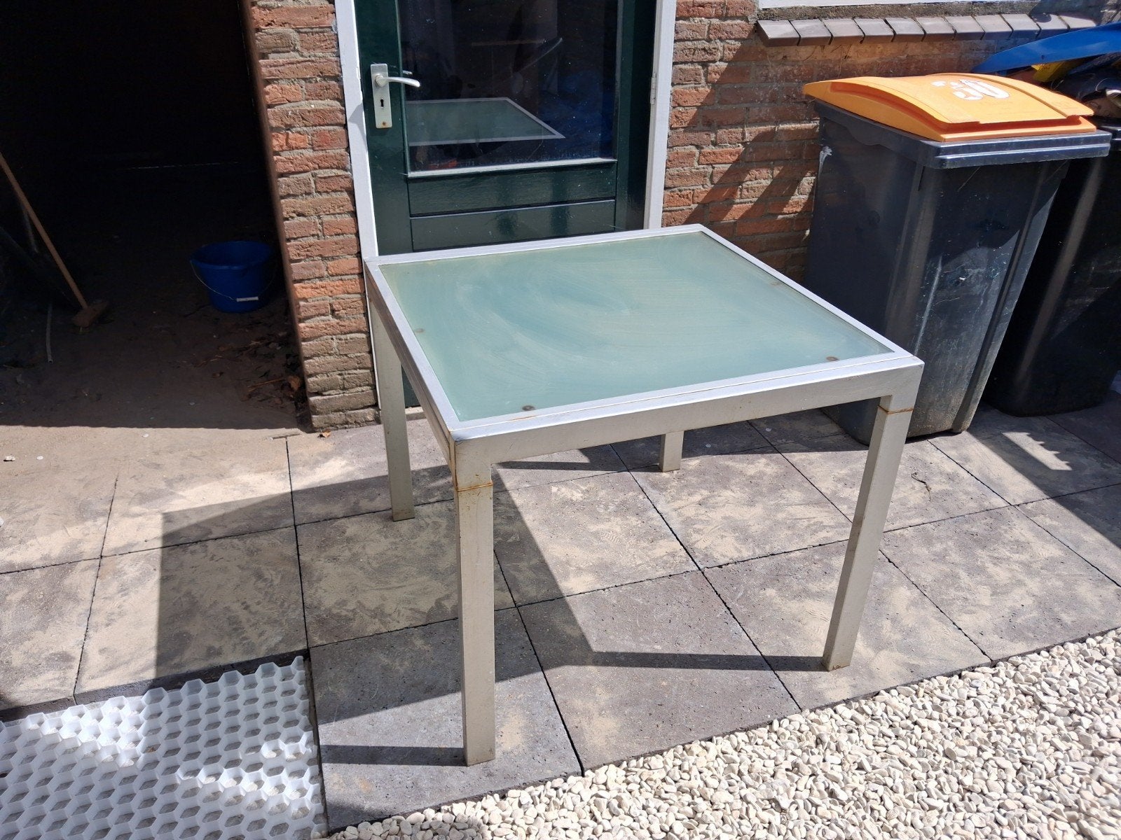 Uitklapbare tuintafel gratis ophalen, Ophalen, Gebruikt, Rechthoekig, Metaal