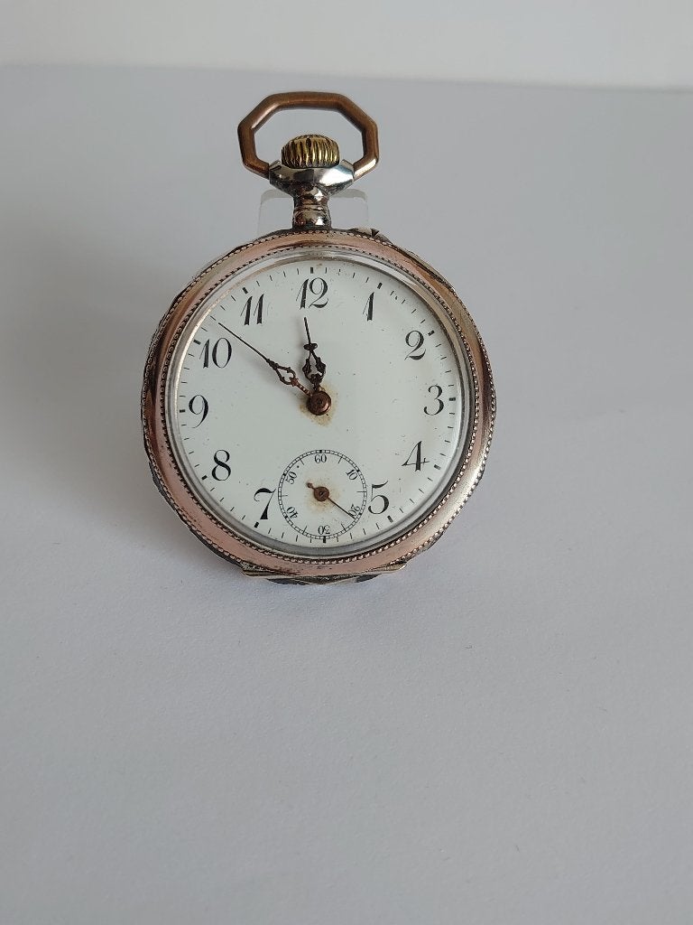 Antiek zilveren Heren zakhorloge - " Galonne ", Sieraden, Tassen en Uiterlijk, Horloges | Antiek, Overige merken, EU, Zakhorloge
