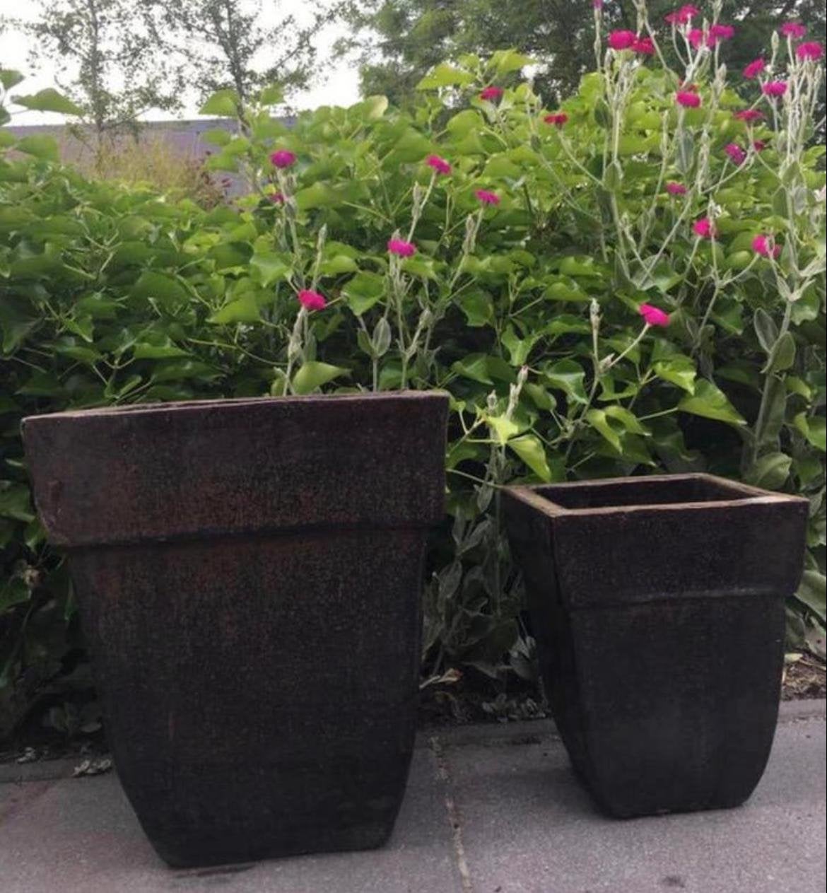 Terracotta Bloempotten Set Oud Hollandse Kwaliteit, Zo goed als nieuw, Minder dan 40 cm, Binnen, Terracotta