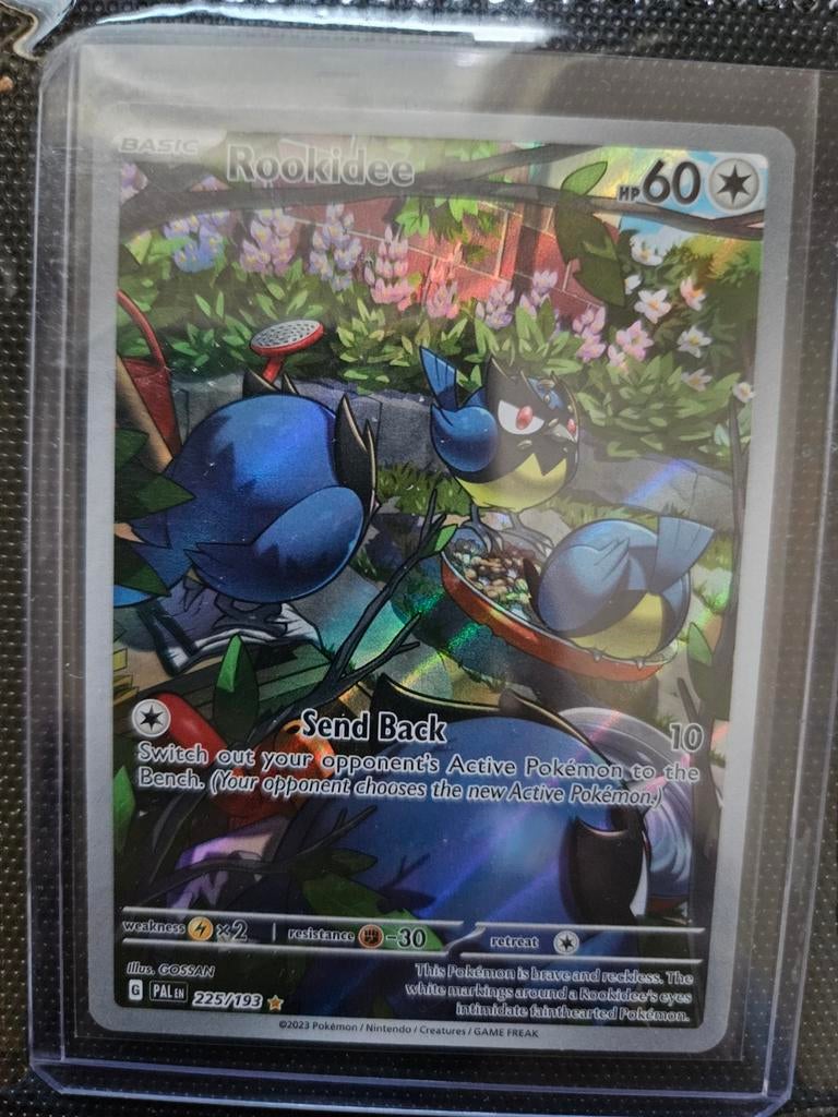 Pokemon Rookidee 225/193 Paldea Evolved, Ophalen of Verzenden, Zo goed als nieuw, Losse kaart, Foil