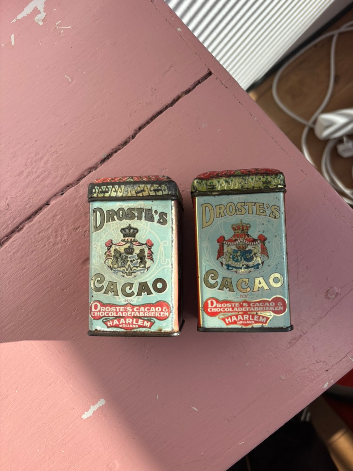 Vintage droste Cacaoblikken, Ophalen of Verzenden, Zo goed als nieuw
