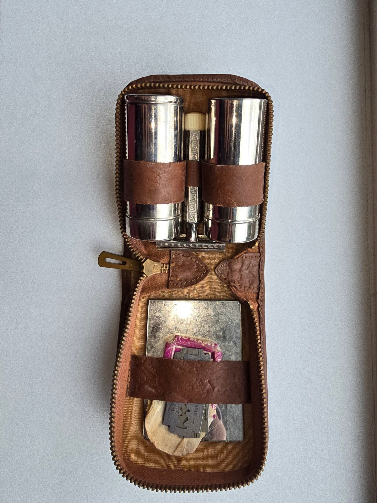 Vintage Scheerset in Leren Etui - Compleet, Ophalen of Verzenden