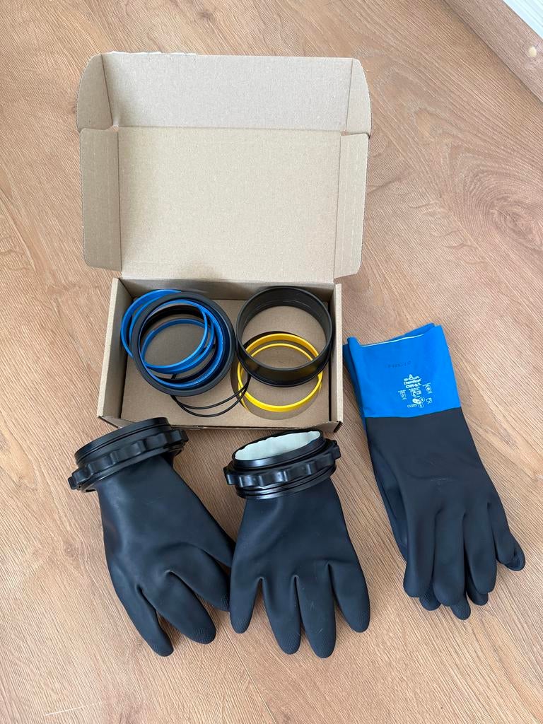 Si Tech Quick Glove+ Quick Clamp Set met Showa handschoenen, Watersport en Boten, Duiken, Ophalen of Verzenden, Zo goed als nieuw