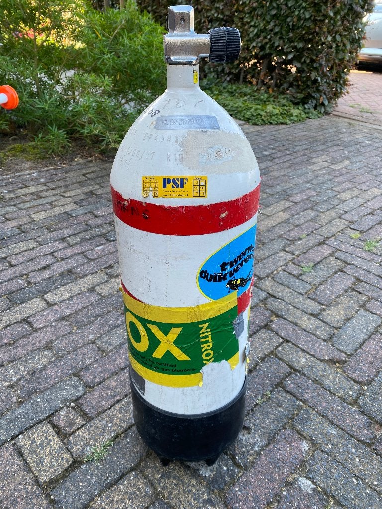 Duikfles 15l met enkele kraan, Ophalen, Gebruikt, Duikfles