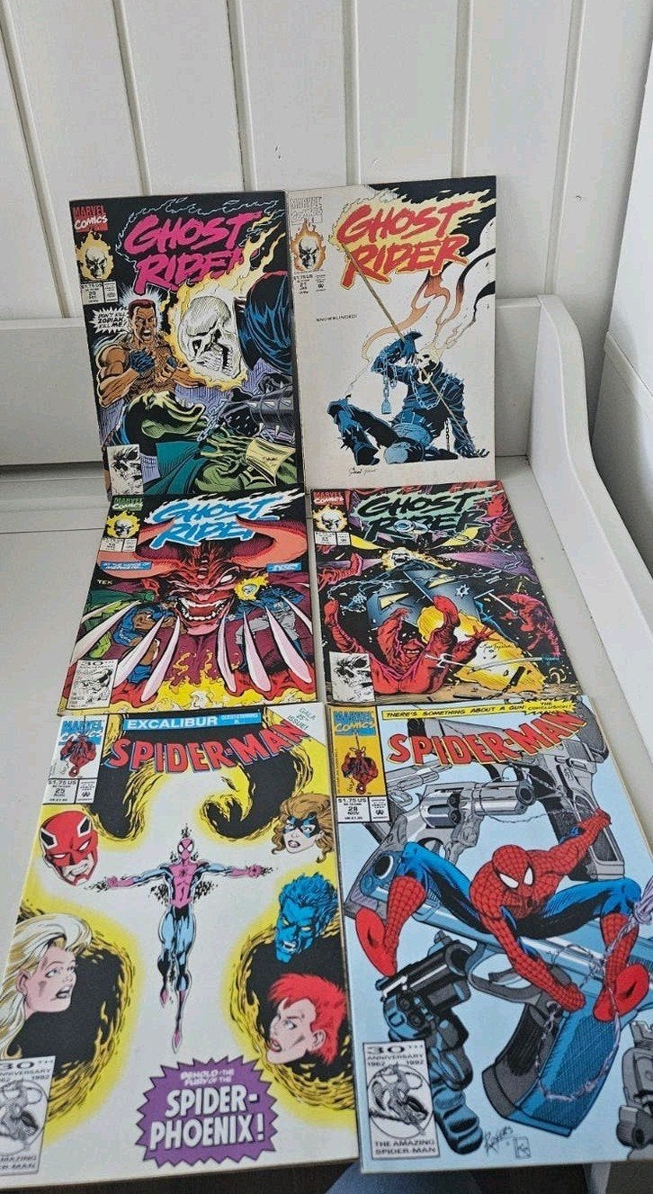 Vintage Amerikaanse Marvel Comics - Ghost Rider, Spider-Man, Boeken, Gelezen, Amerika, Ophalen of Verzenden, Meerdere comics