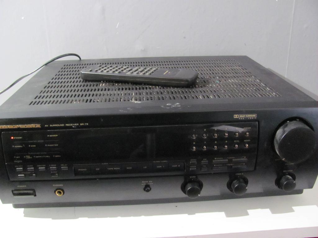 Marantz av surround receiver sr-73 met afstandsbediening, Marantz, Gebruikt, Ophalen of Verzenden, 120 watt of meer