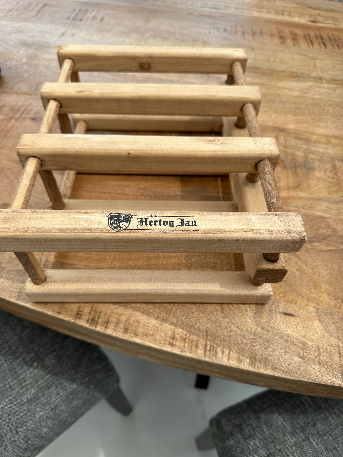 Hertog Jan Houten Flessenrek, Huis en Inrichting, Woonaccessoires | Wijnrekken, Ophalen of Verzenden, Gebruikt, Hout, Minder dan 5 flessen