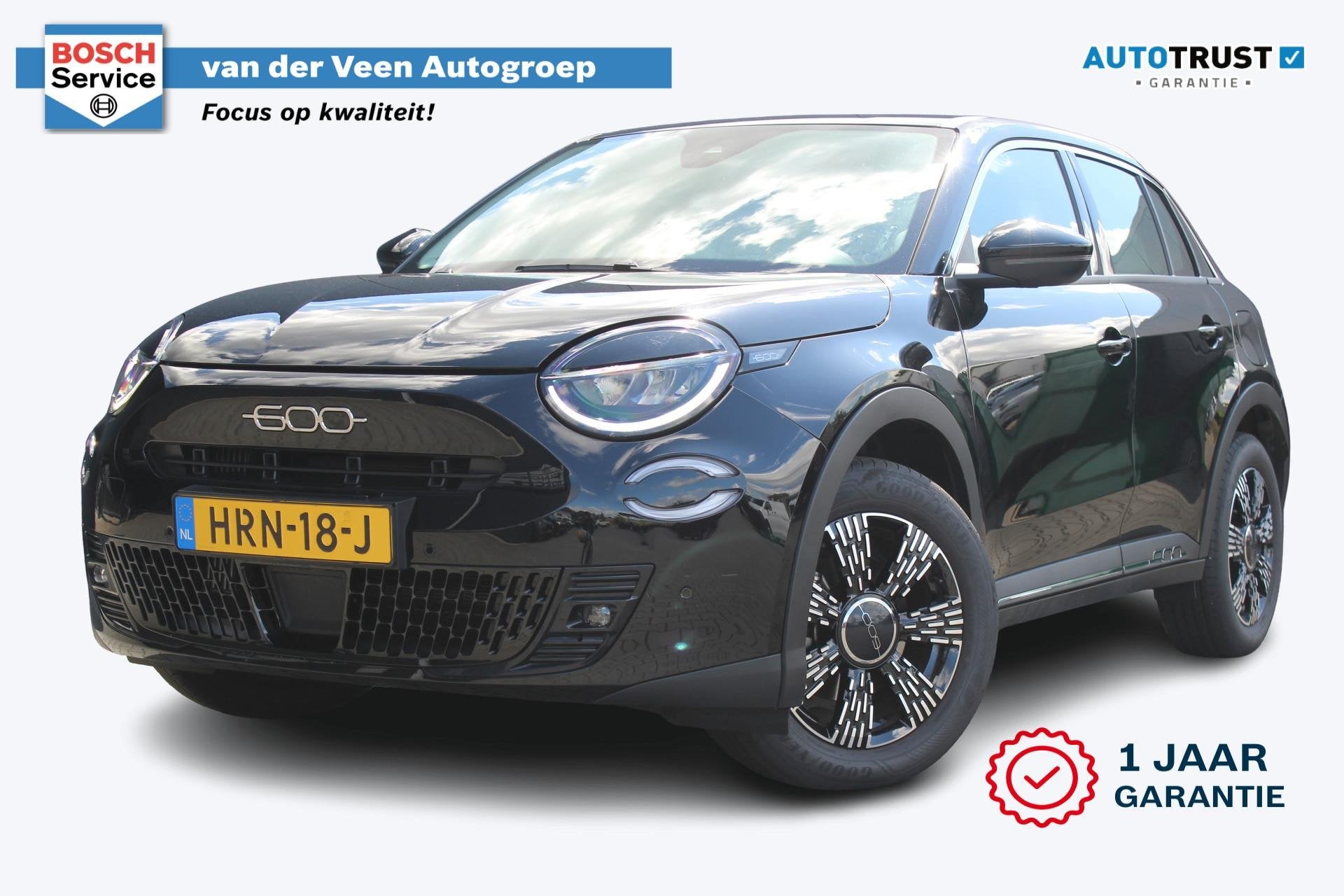 Fiat 600 1.2 Hybrid Urban | Incl. 12 Maanden garantie | Stoe, Auto's, Gebruikt, 1199 cc, 620 kg, Zwart